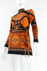 Vintage Leonard Geo Print Tunic Top mannequin angle close @ Recess LA