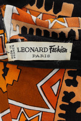 Vintage Leonard Geo Print Tunic Top label @ Recess LA