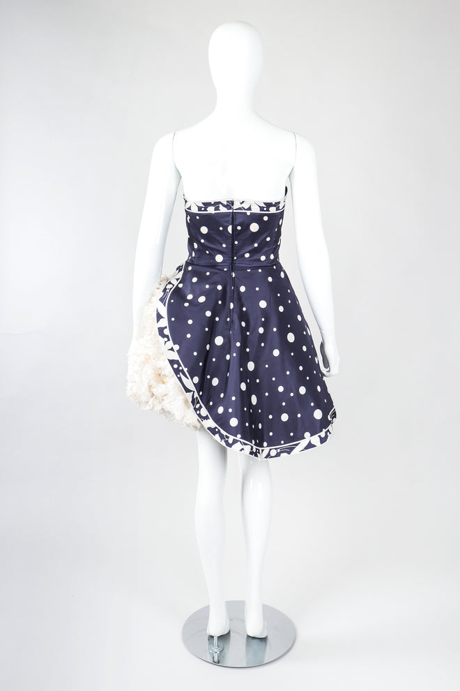 Recess Designer Consignment Vintage Leonard Silk Carnation Cocktail Dress Los Angeles Resale Recycled