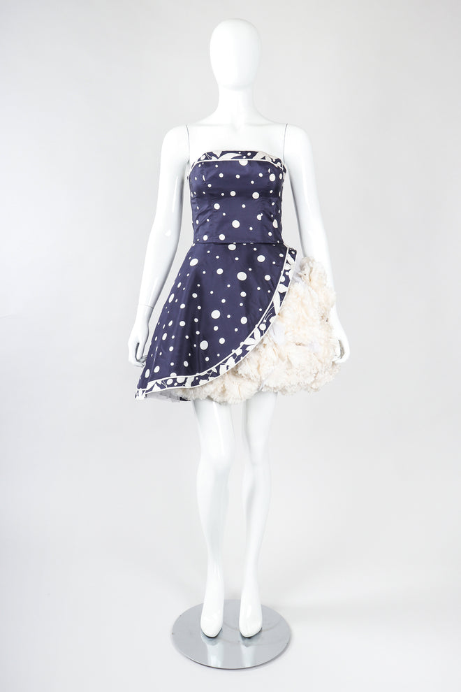 Recess Designer Consignment Vintage Leonard Silk Carnation Cocktail Dress Los Angeles Resale Recycled