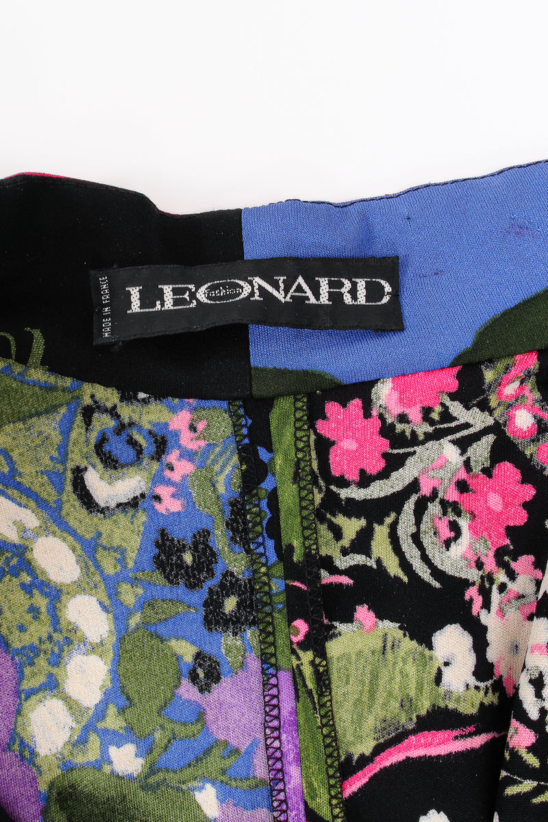 Vintage Leonard Floral Batwing Cape Gown label at Recess Los Angeles
