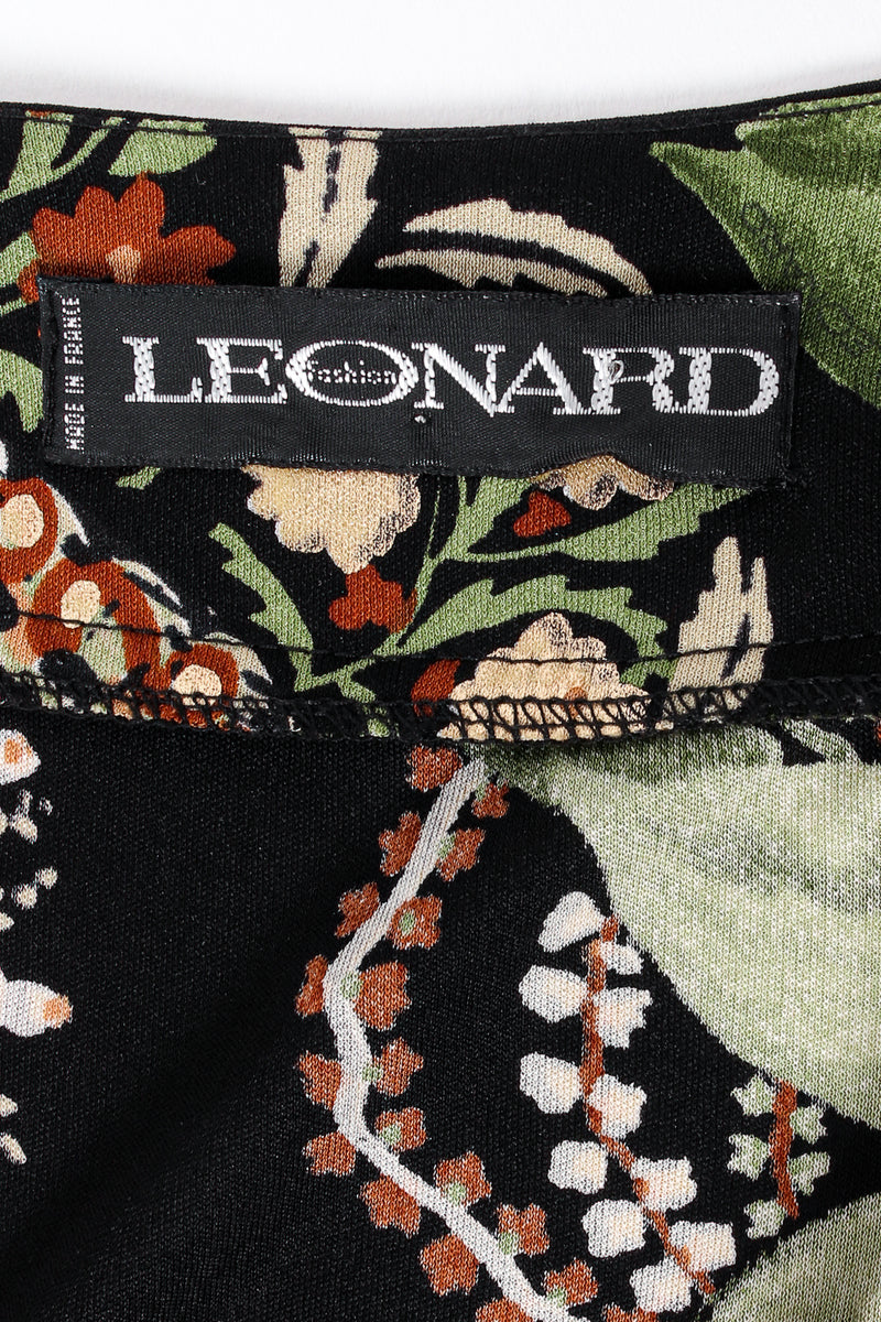 Vintage Leonard Fall Floral Foliage Duster label at Recess Los Angeles