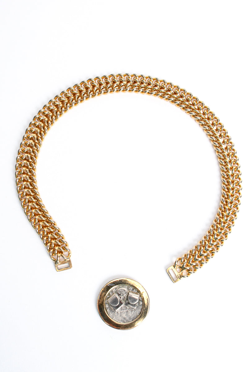 Vintage Les Bernard Greek Coin Chain Collar unlinked at Recess Los Angeles
