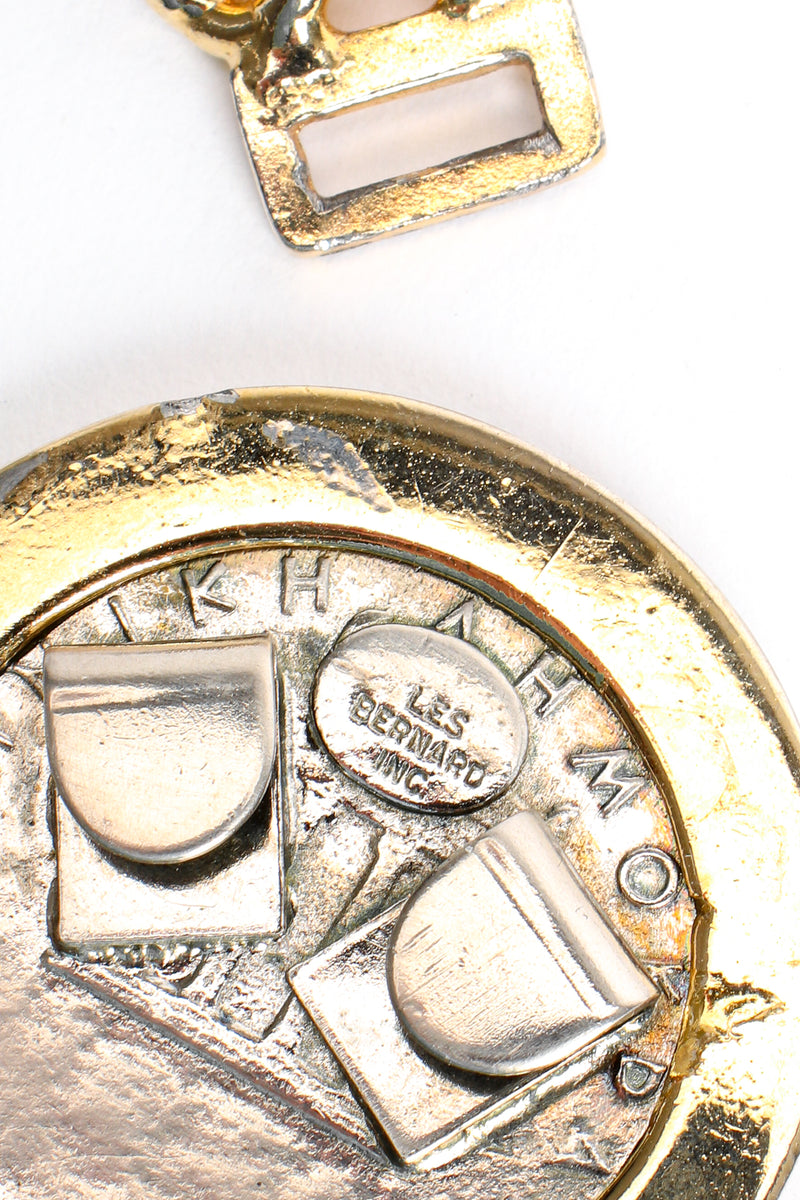 Vintage Les Bernard Greek Coin Chain Collar signature cartouche at Recess Los Angeles
