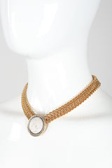 Recess Designer Consignment Vintage Les Bernard Greek Coin Chain Collar Pericles nepikahe Los Angeles Recycled Resale