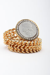 Recess Designer Consignment Vintage Les Bernard Greek Coin Chain Collar Pericles nepikahe Los Angeles Recycled Resale