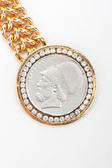 Recess Designer Consignment Vintage Les Bernard Greek Coin Chain Collar Pericles nepikahe Los Angeles Recycled Resale
