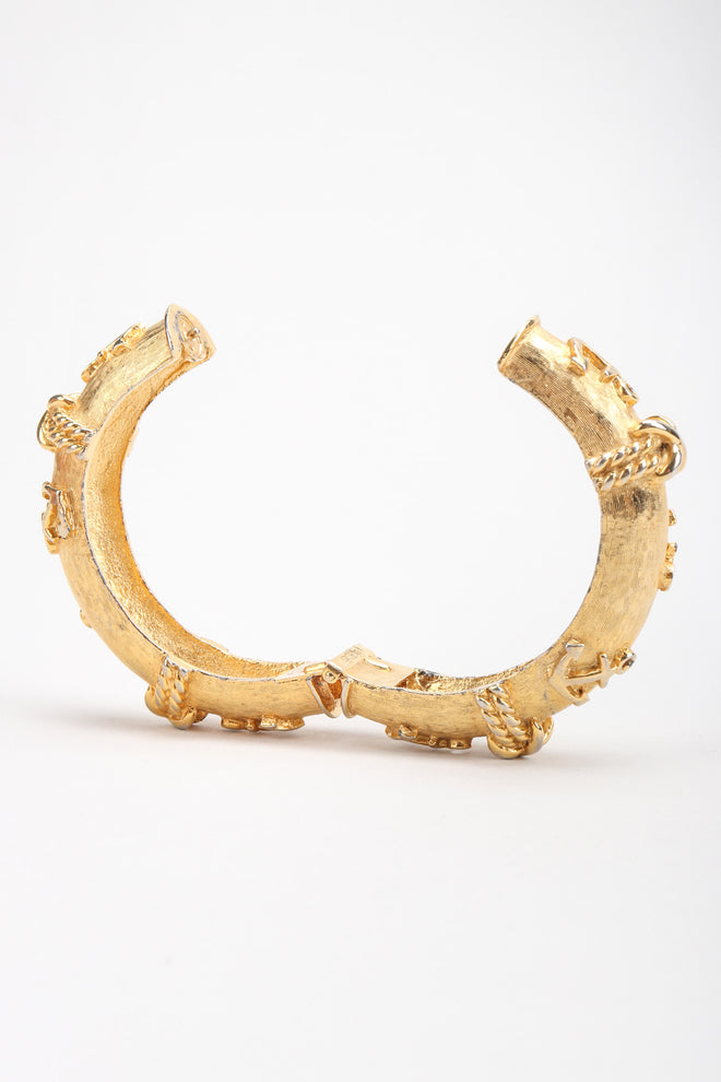 Recess Los Angeles Vintage Les Bernard Textured Anchor Cuff Bracelet