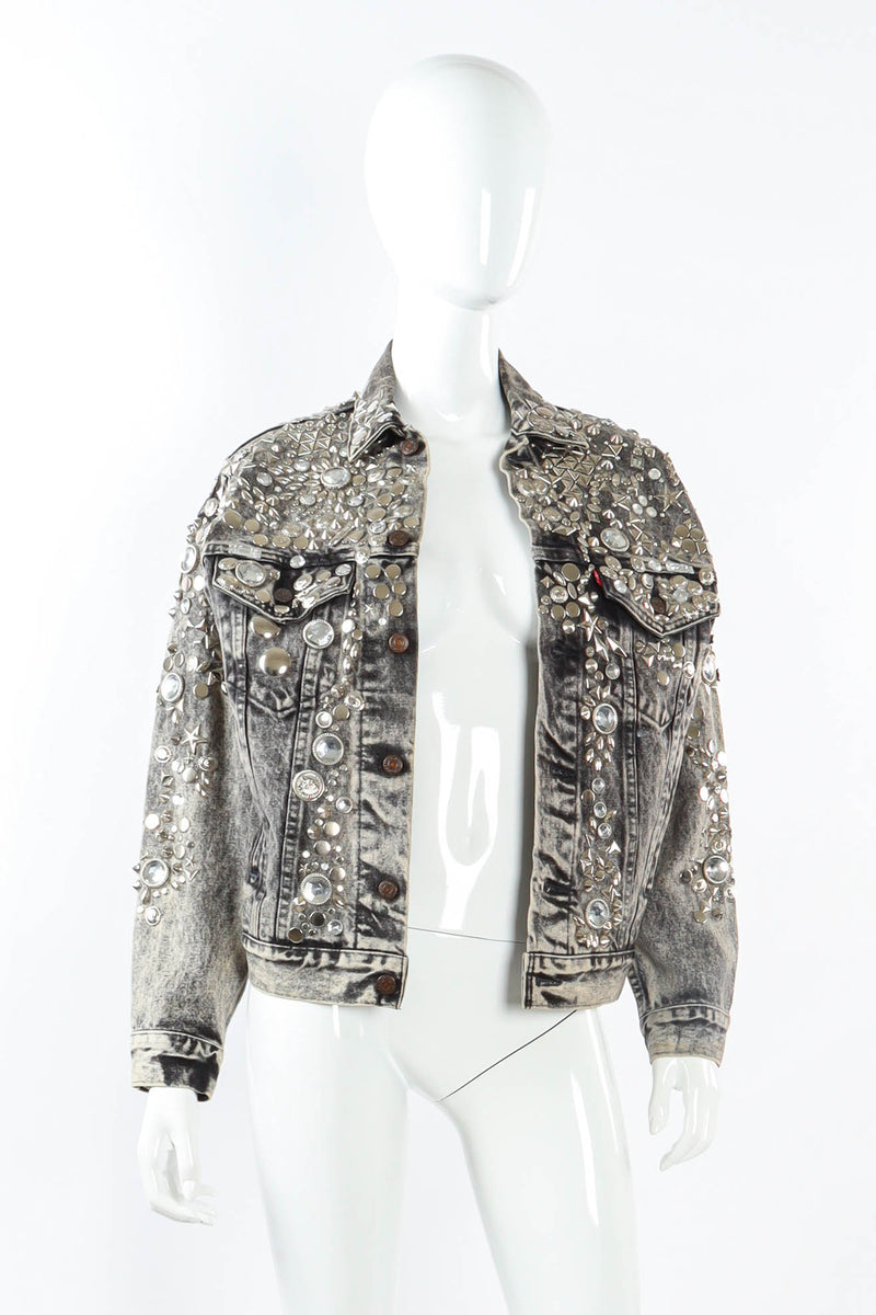 Vintage Levi's Electric Multi-Studded Denim Jacket mannequin front open @ Recess LA