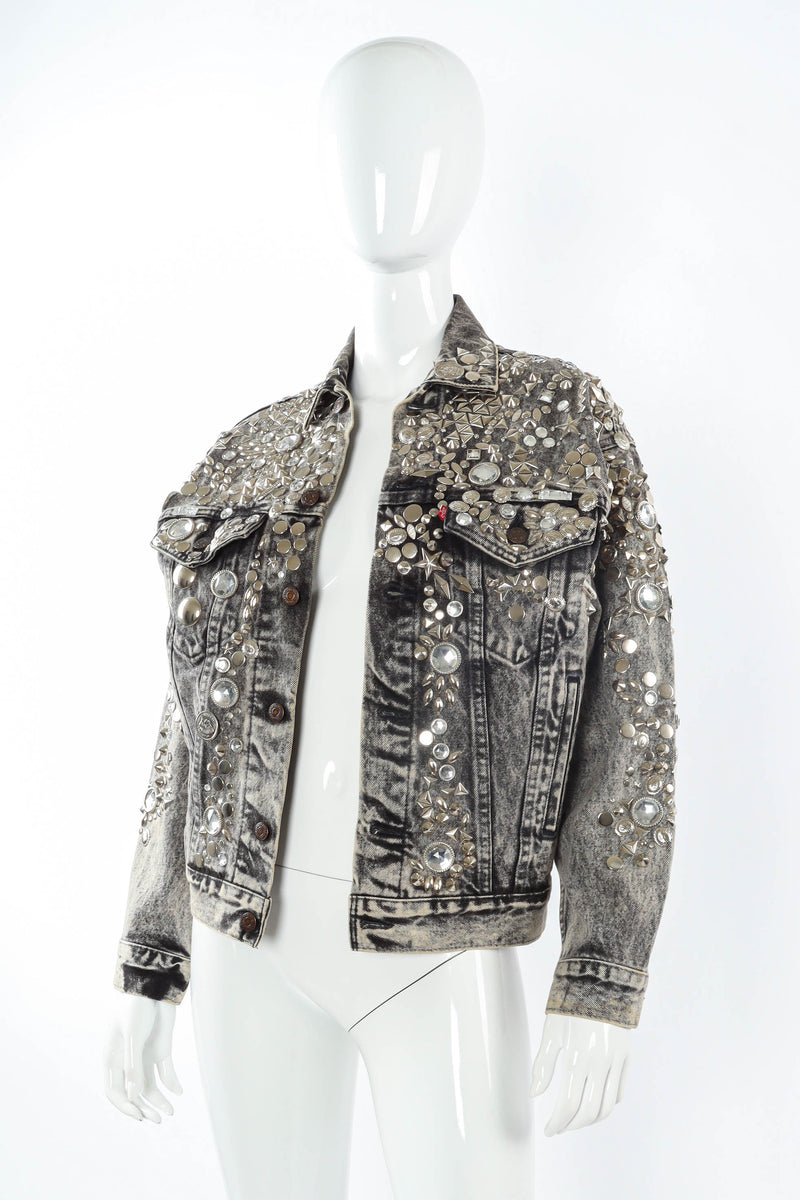 Vintage Levi's Electric Multi-Studded Denim Jacket mannequin side @ Recess LA