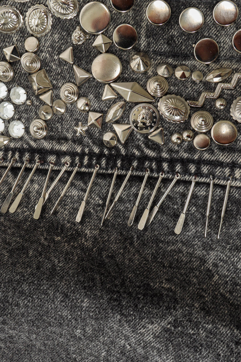 Vintage Levi's Electric Multi-Studded Denim Jacket metal hanging fringe detail @ Recess LA
