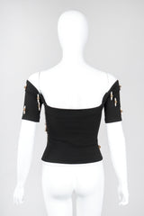 Recess Los Angeles Vintage Complice Off-The-Shoulder Pearl Explosion Stretch Tee Top 
