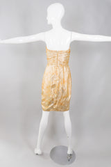 Lillie Rubin Gold Lamé Strapless Sweetheart Dress