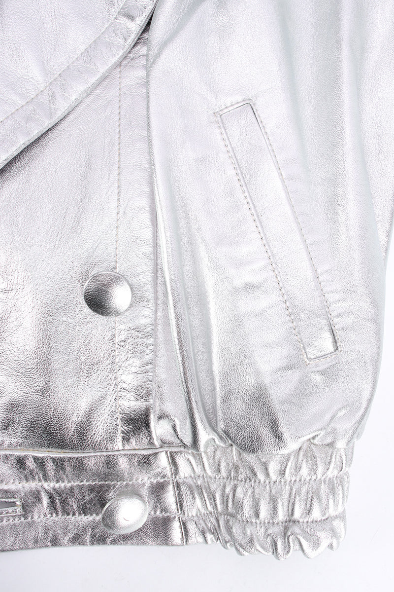 Vintage Lillie Rubin Leather Bomber Jacket & Pant Set jakcte pocket @ Recess LA