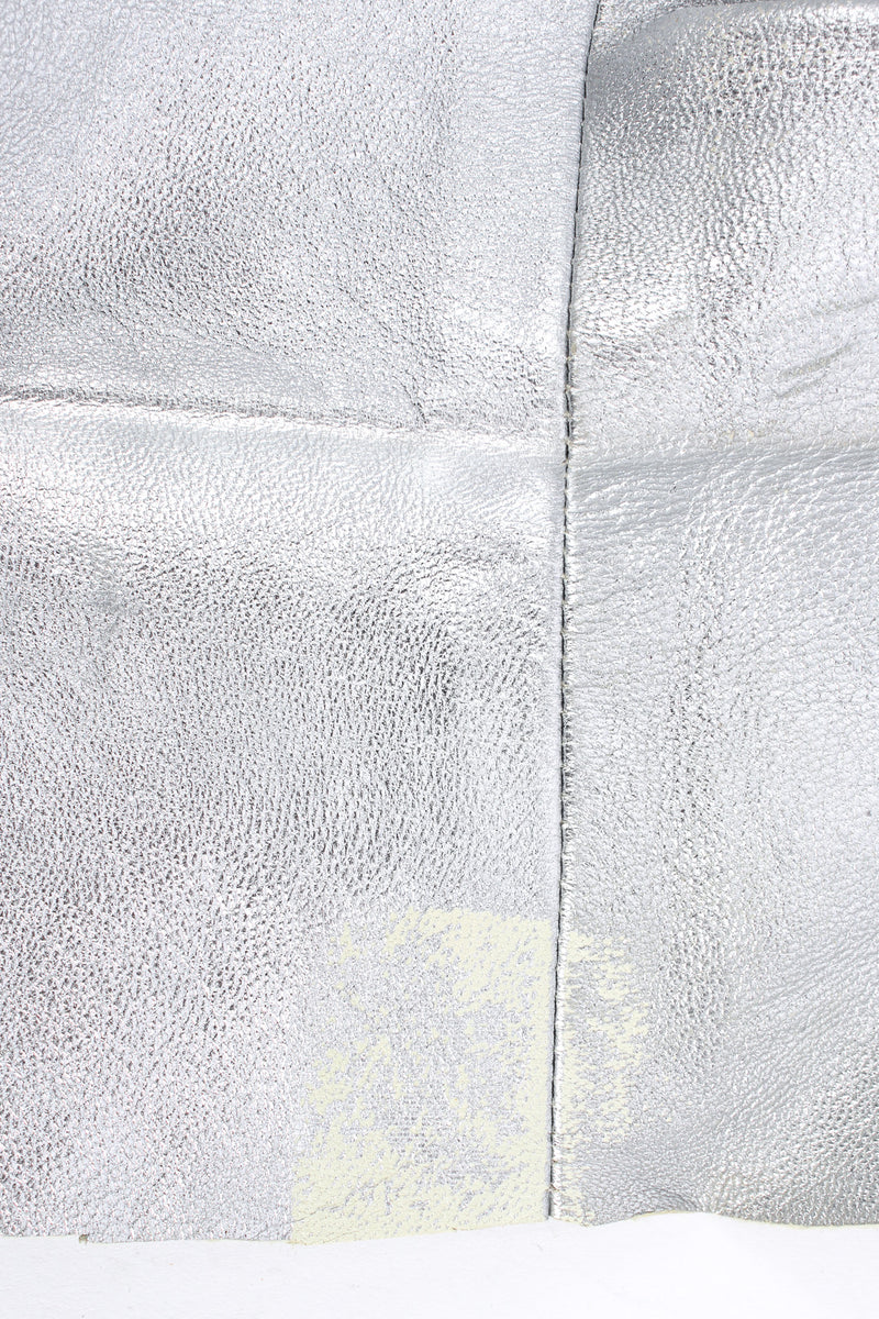 Vintage Lillie Rubin Leather Bomber Jacket & Pant Set pant hem discoloration @ Recess LA