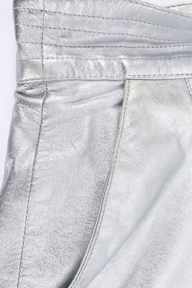 Vintage Lillie Rubin Leather Bomber Jacket & Pant Set pant waist discoloration @ Recess LA