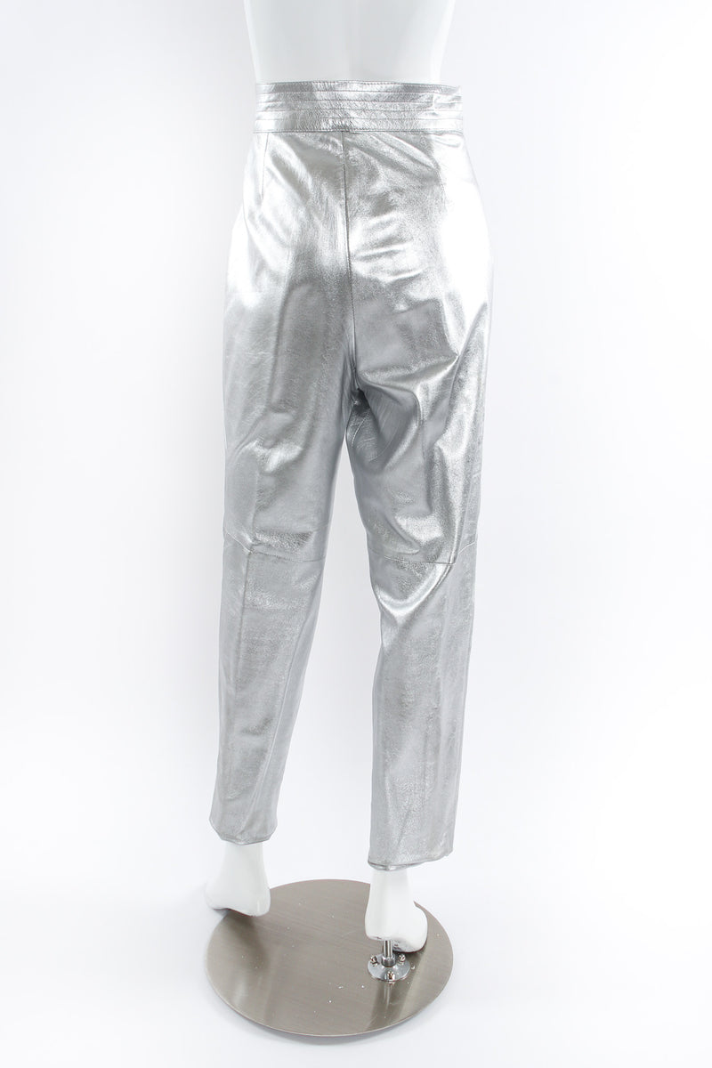 Vintage Lillie Rubin Leather Bomber Jacket & Pant Set mannequin back @ Recess LA