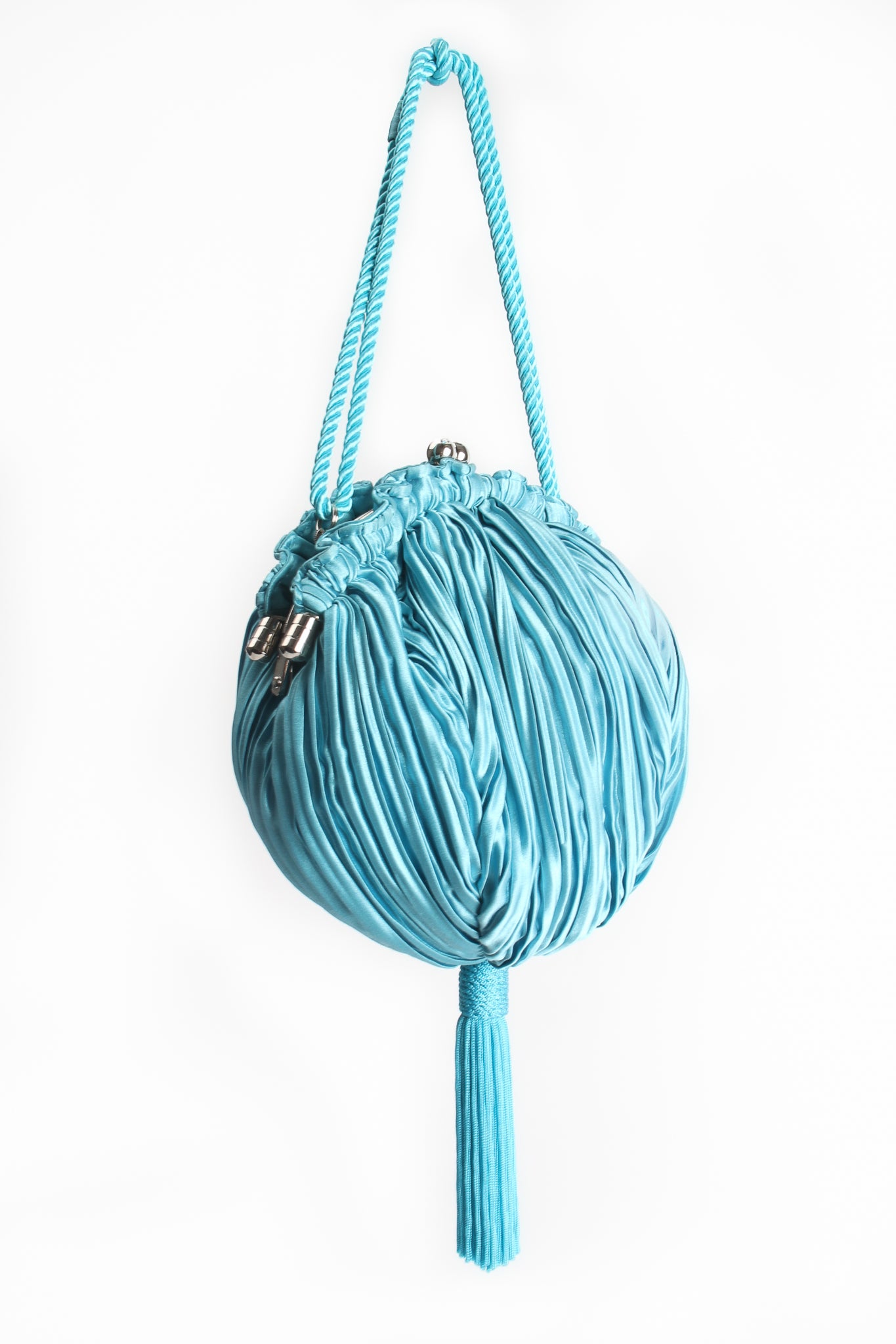 Vintage Lillie Rubin Pleated Tassel Pom Pouch at Recess Los Angeles