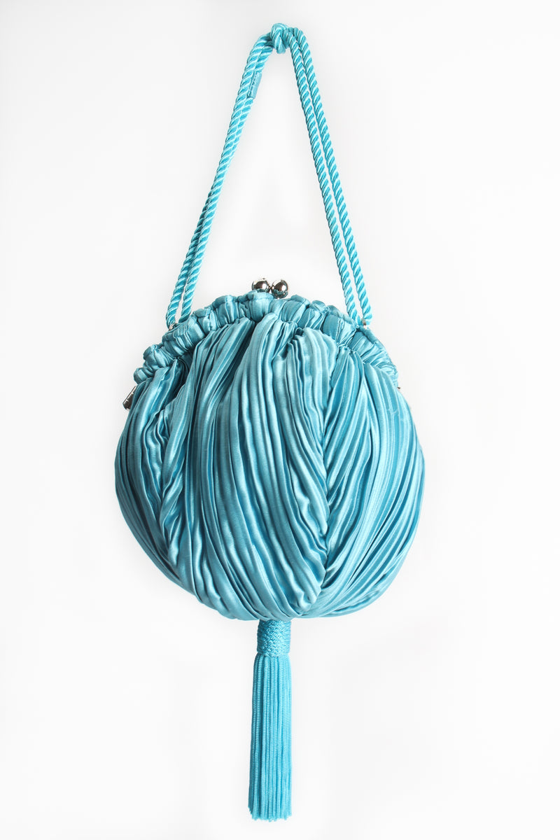 Vintage Lillie Rubin Pleated Tassel Pom Pouch back at Recess Los Angeles