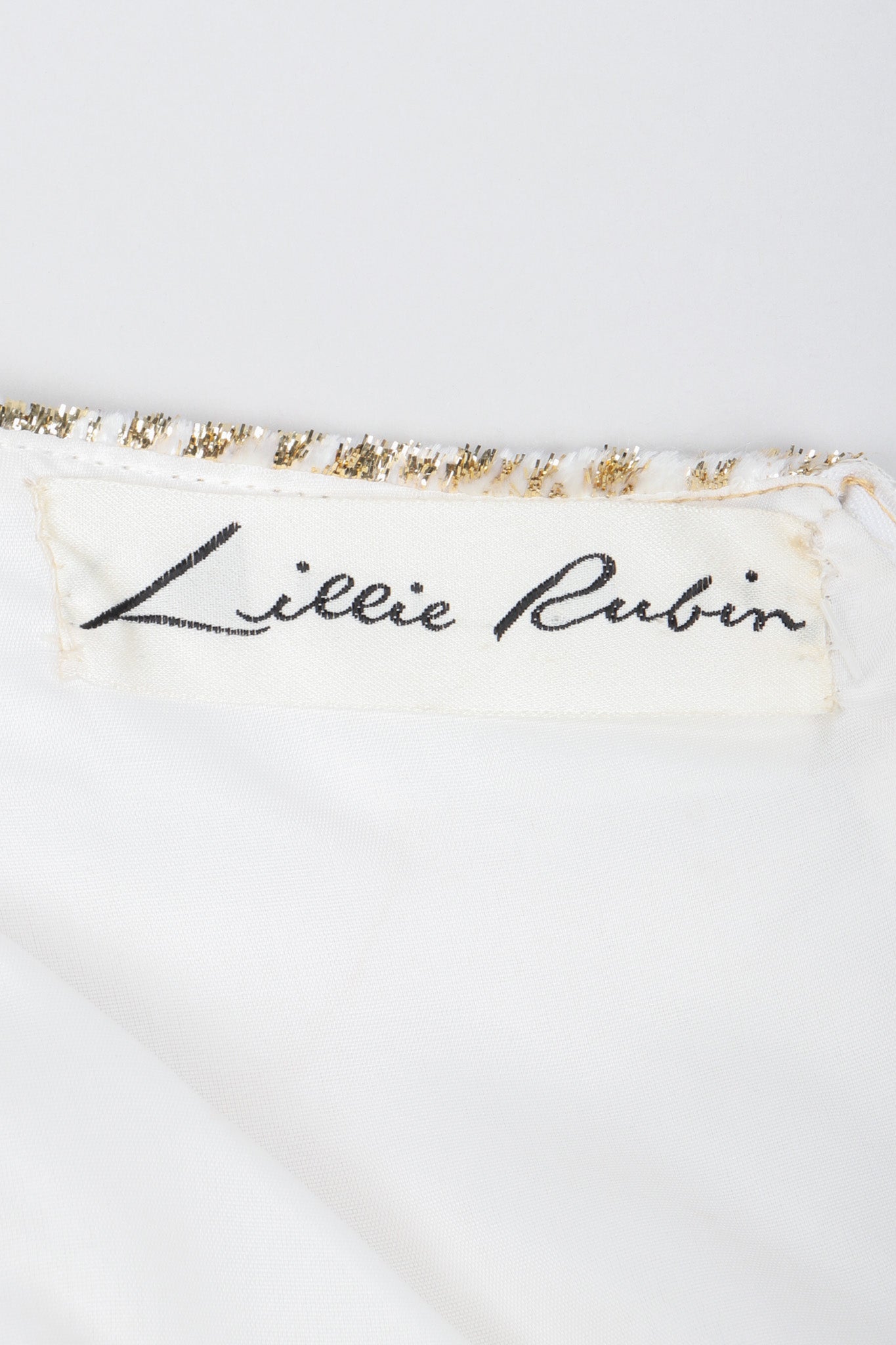 Recess Los Angeles Vintage Lillie Rubin Golden Velvet Lamé Sweetheart Sheath