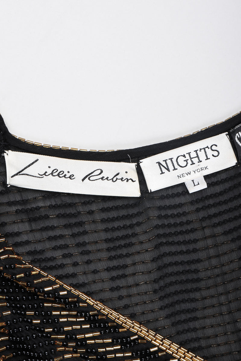 Recess Los Angeles Vintage Lillie Rubin Beaded Drop Waist Gown