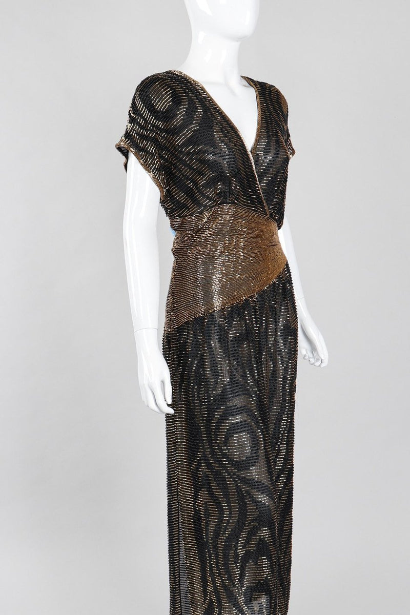 Vintage Lillie Rubin Beaded Kimono Sleeve Gown Recess Vintage Lillie Rubin Beaded Kimono Sleeve Gown Recess