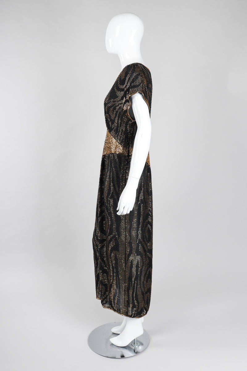 Vintage Lillie Rubin Beaded Kimono Sleeve Gown Recess Vintage Lillie Rubin Beaded Kimono Sleeve Gown Recess