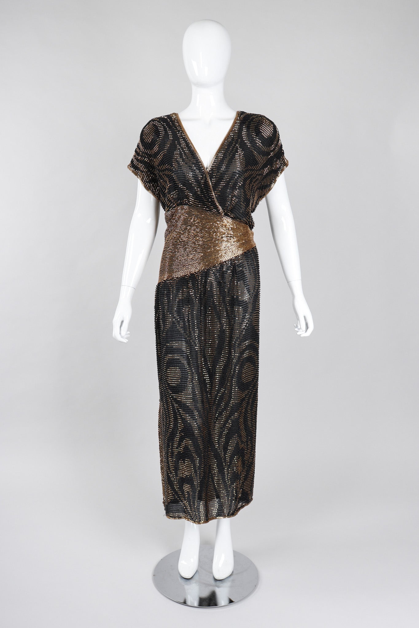 Recess Los Angeles Vintage Lillie Rubin Beaded Kimono Sleeve Gown
