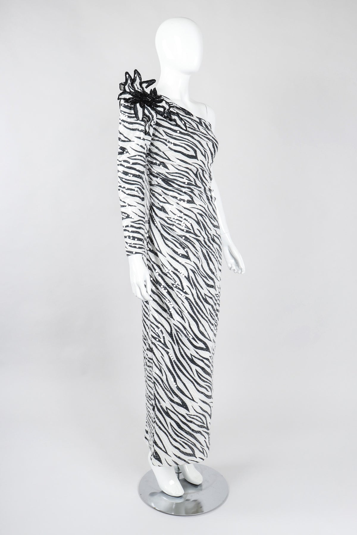 long black silk dress Carnation Black Satin Maxi Dress - US 4