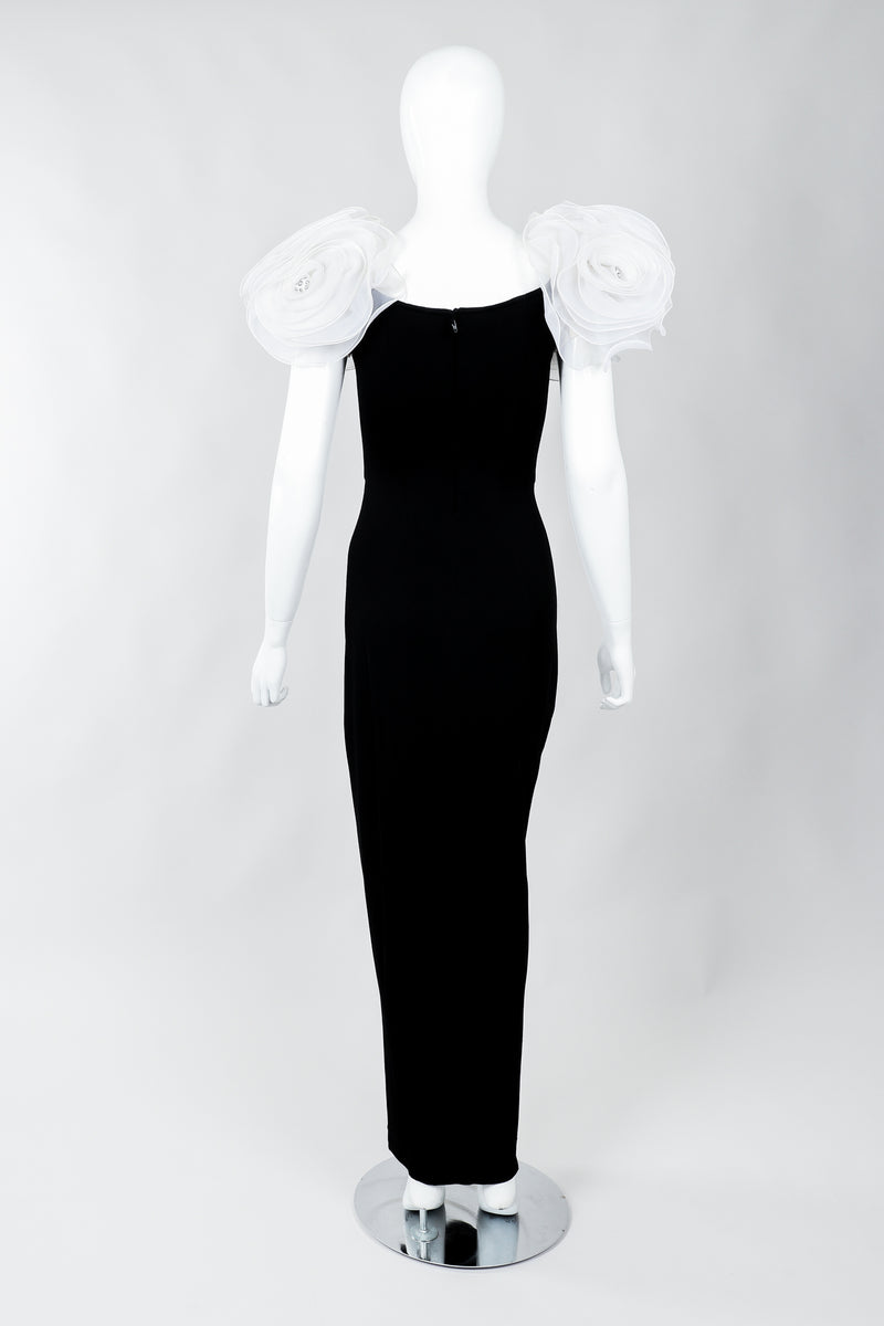 Vintage Lillie Rubin Rosette Sheath Gown on Mannequin back at Recess Los Angeles