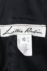 Vintage Lillie Rubin Flower Ruched Cocktail Dress Label at Recess LA