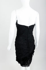Vintage Lillie Rubin Flower Ruched Cocktail Dress Back at Recess LA