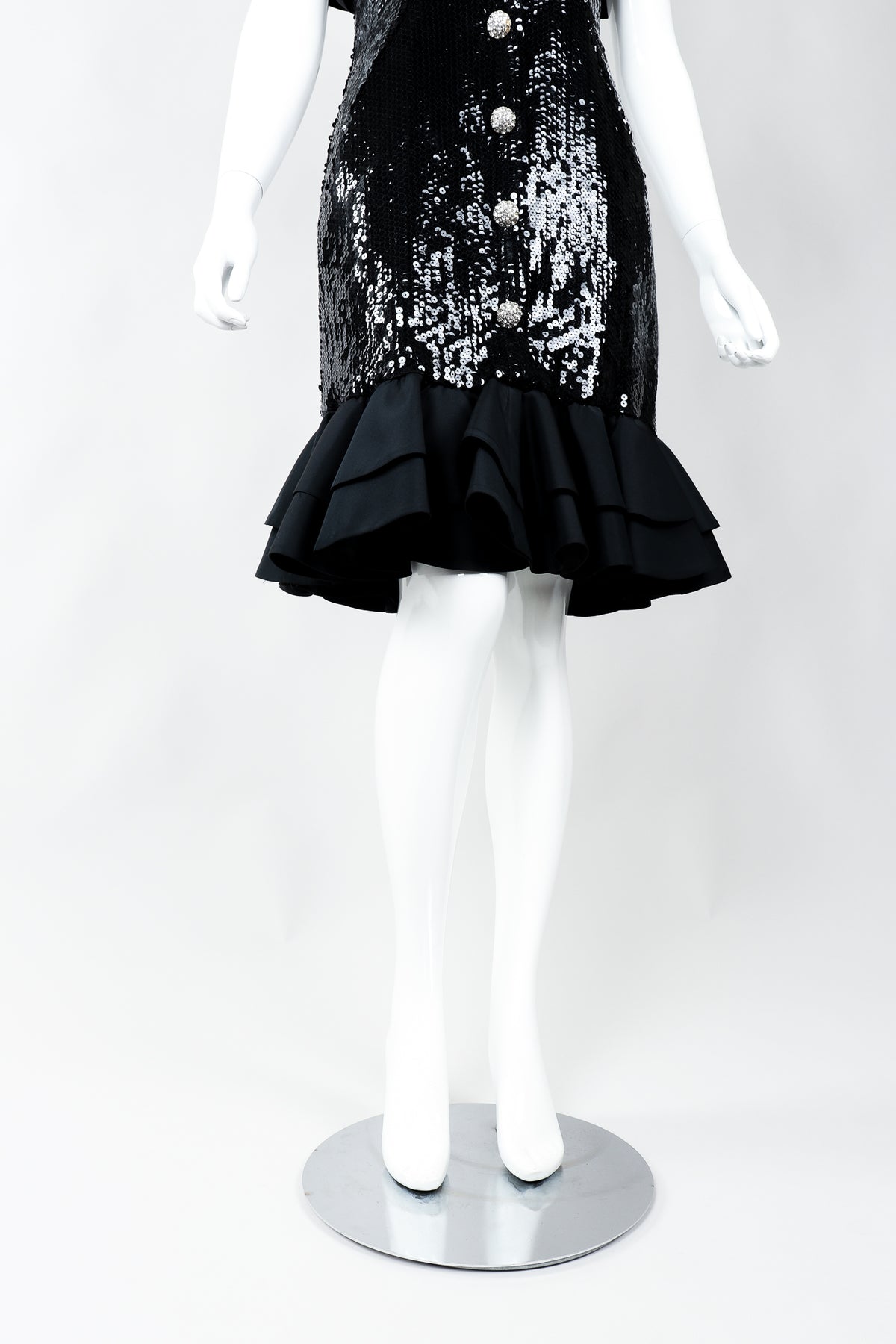 lillie rubin sequin dress 1980s 'Lillie Rubin' Ultraviolet Sequin Dress and Bolero Cha Cha Linda Vintage
