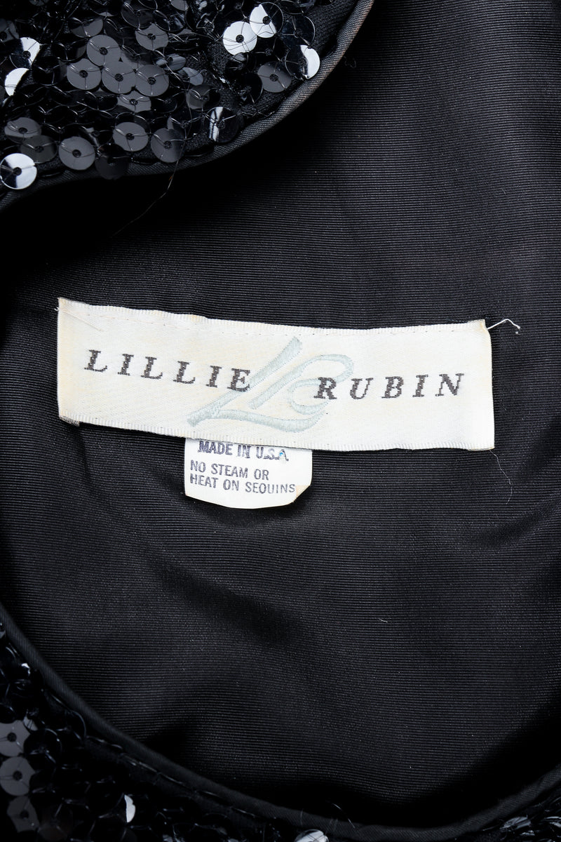 Vintage Lillie Rubin label on black