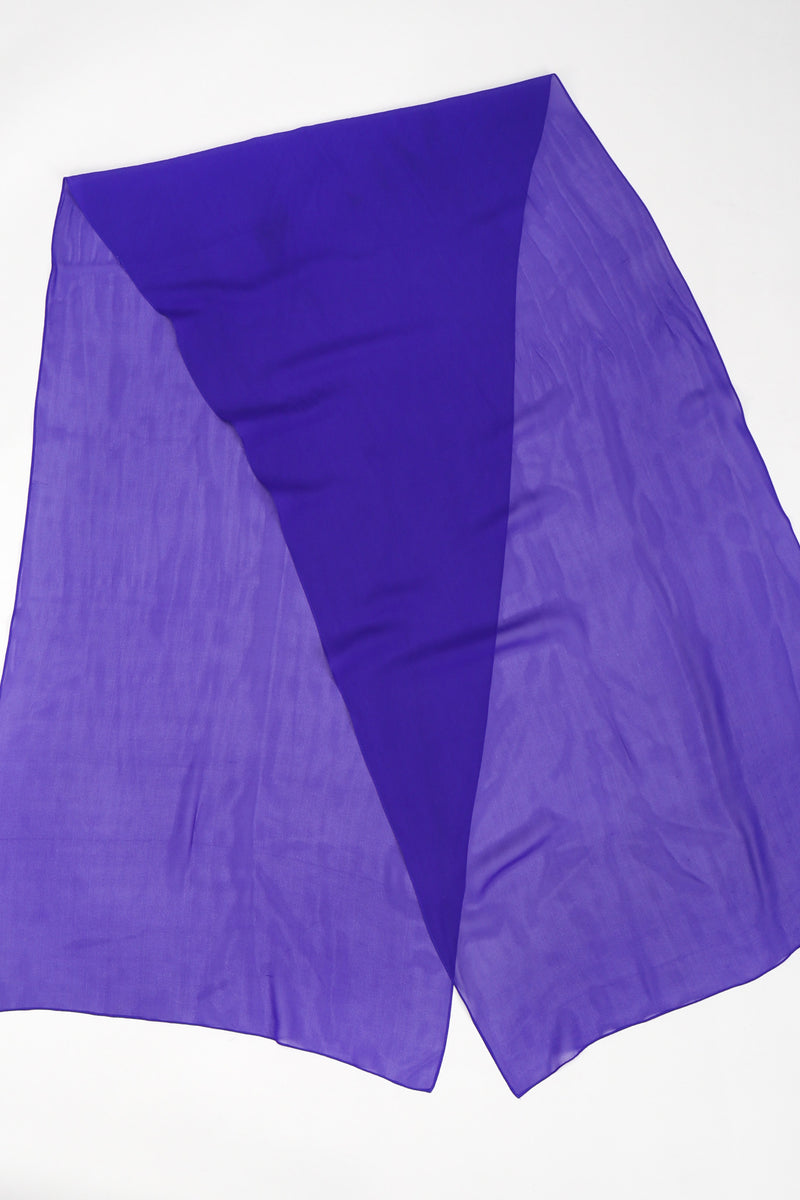 Recess Los Angeles Vintage Lillie Rubin Electric Purple Silk Chiffon Strapless Sheath