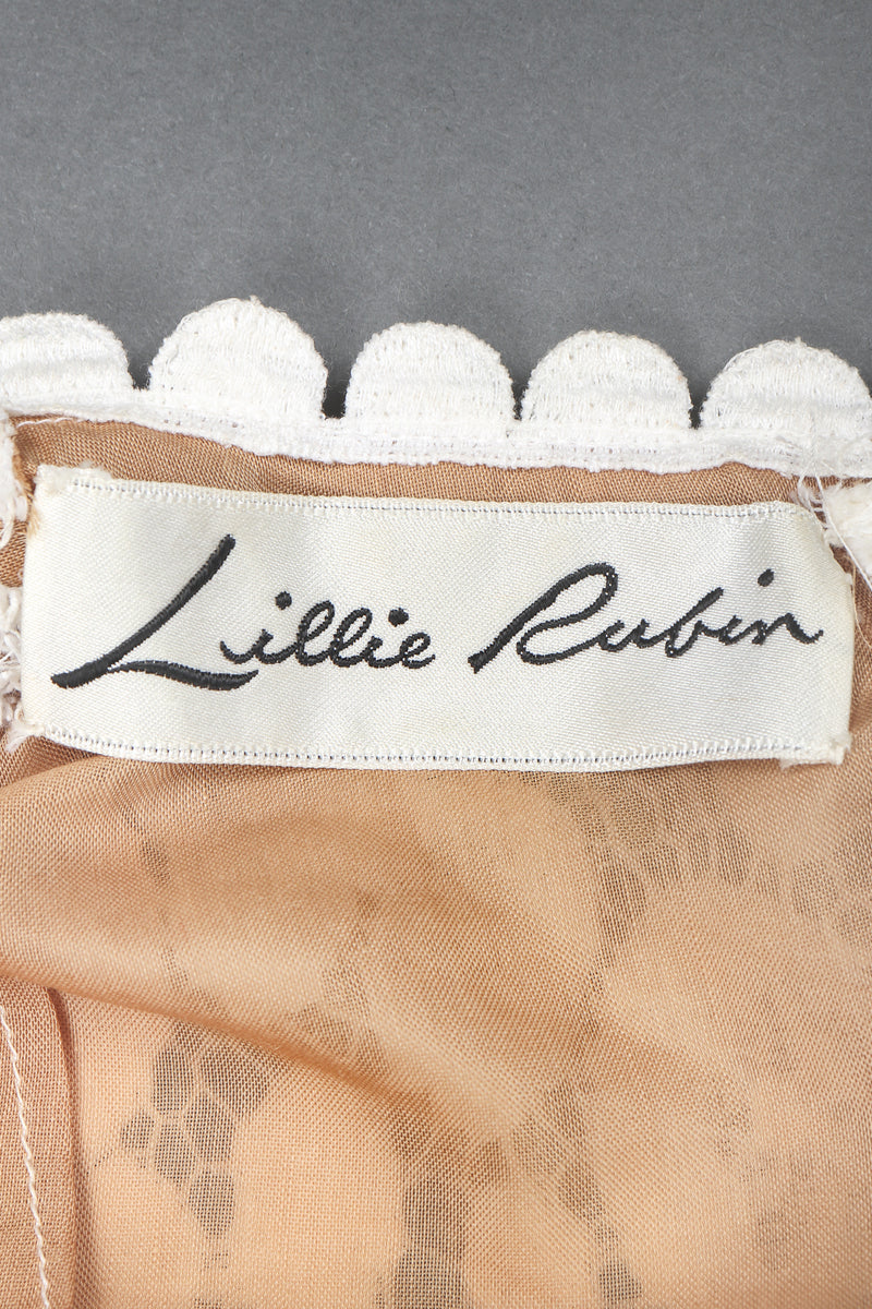 Recess Designer Consignment Vintage Lillie Rubin Pat Sandler Bridal Wedding Embroidered Lace Top & Pant Set Los Angeles Resale