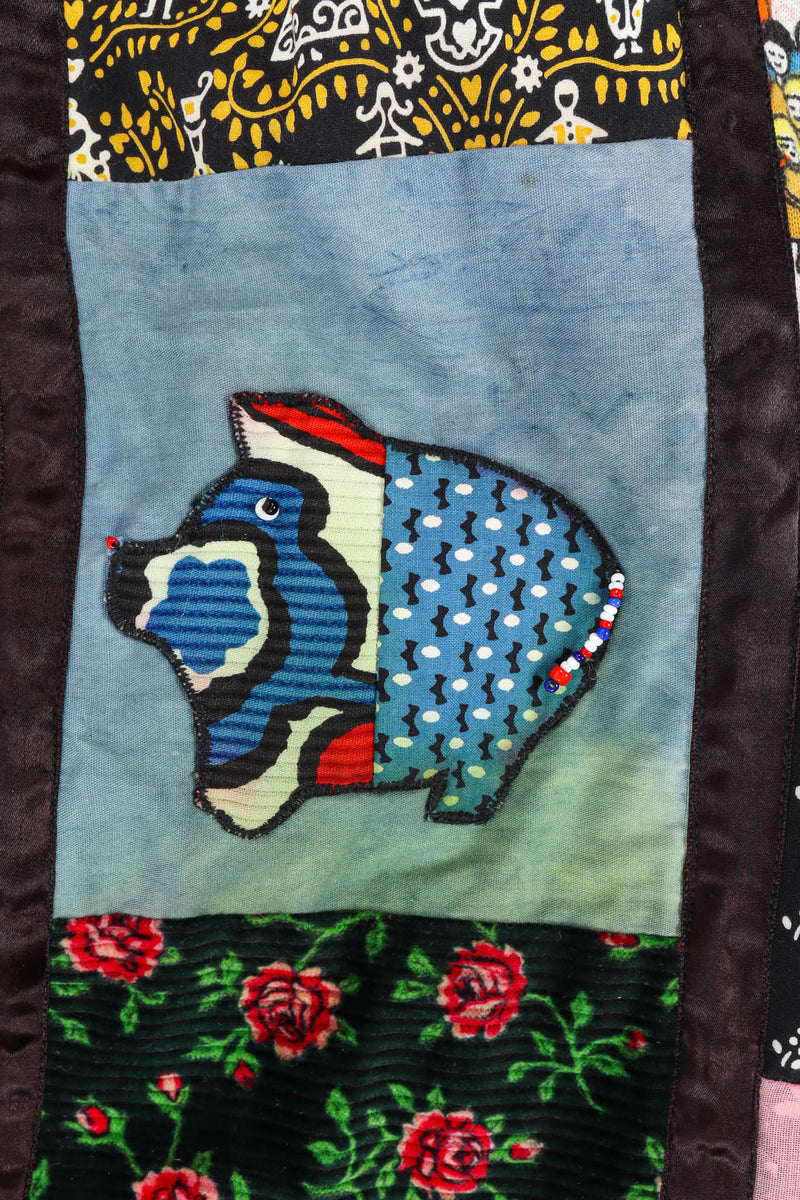 Vintage Lilli Mixed Patchwork Skirt elephant patch @ Recess Los Angeles