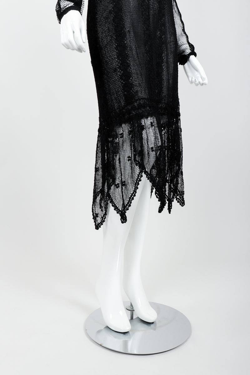 Vintage Lim's Sheer Crochet Lace Dress on Mannequin hem at Recess Los Angeles