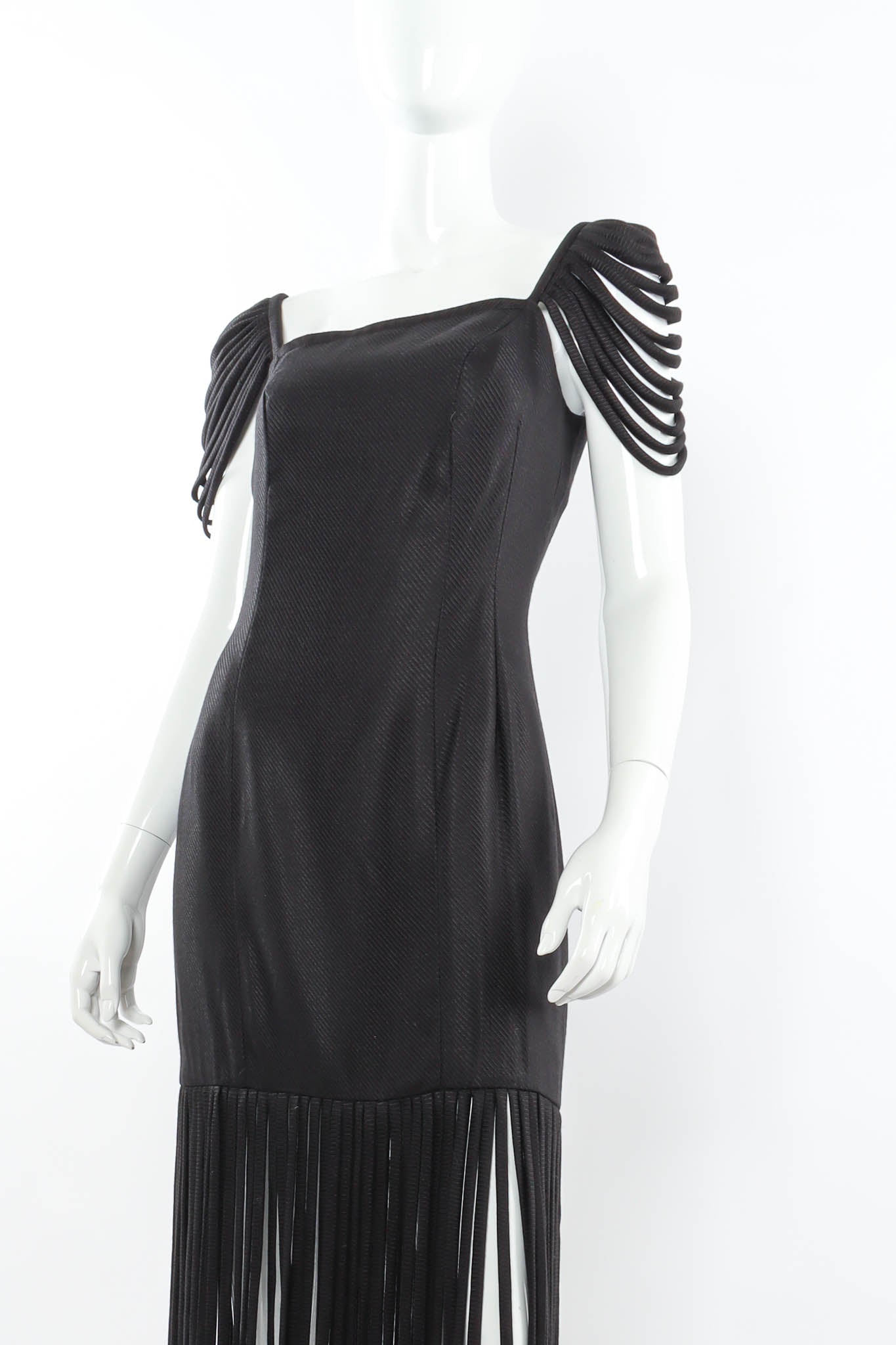 Vintage Linda Segal Looped Fringe Dress mannequin angle close @ Recess Los Angeles