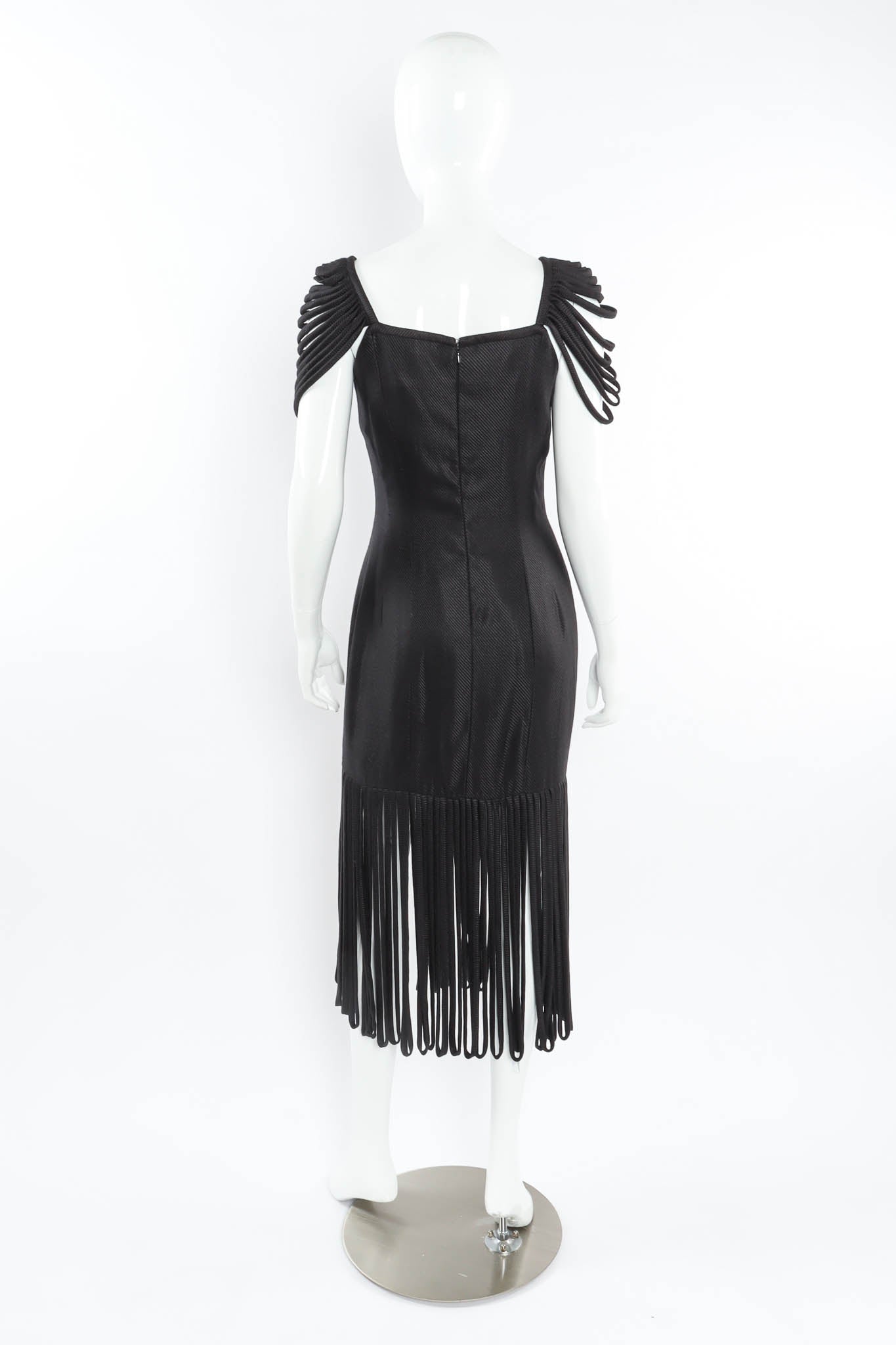 Vintage Linda Segal Looped Fringe Dress mannequin back @ Recess Los Angeles