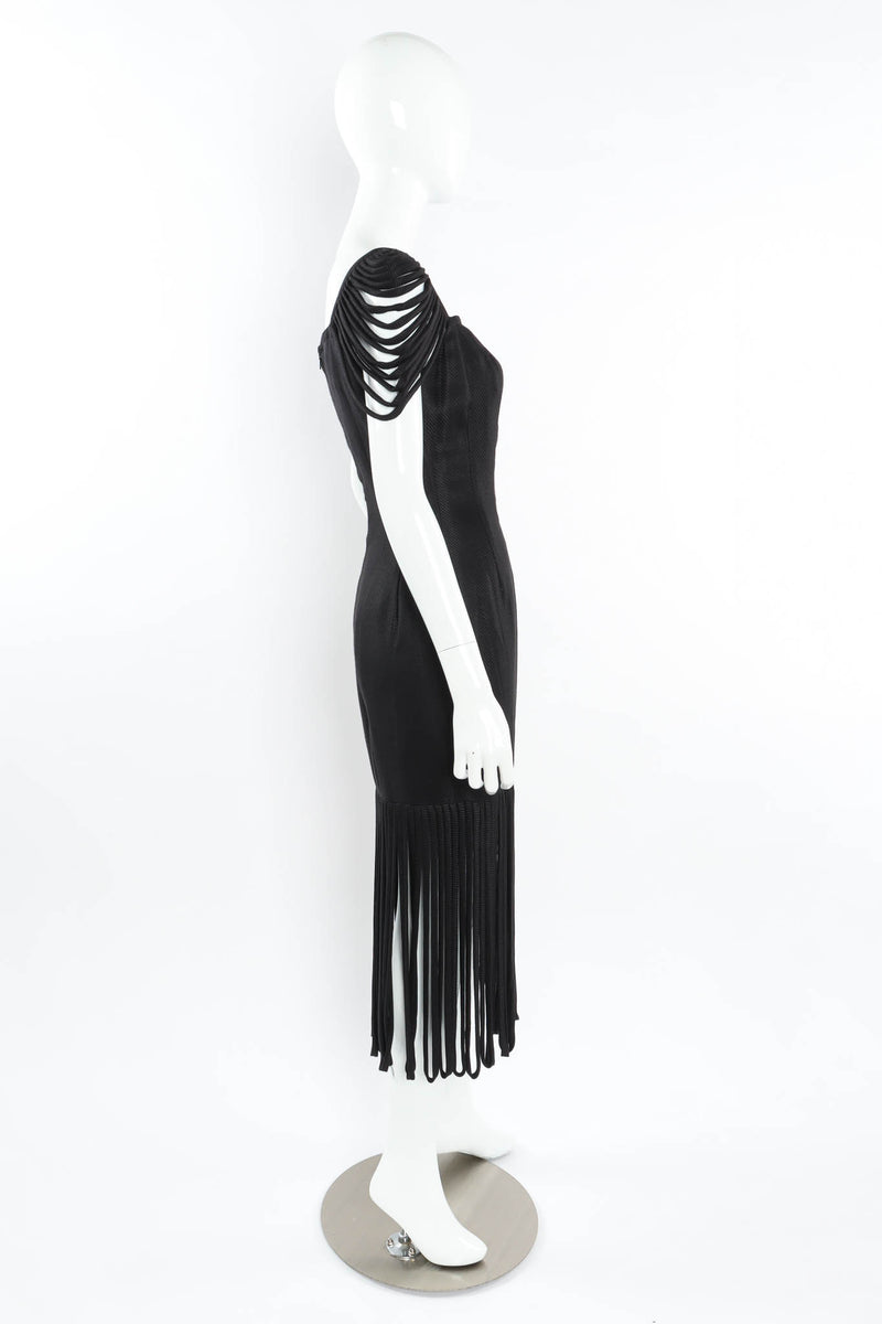 Vintage Linda Segal Looped Fringe Dress mannequin side @ Recess Los Angeles