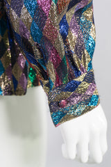 Lloyd Williams Rainbow Metallic Lamé Diamond Blouse