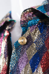 Lloyd Williams Rainbow Metallic Lamé Diamond Blouse