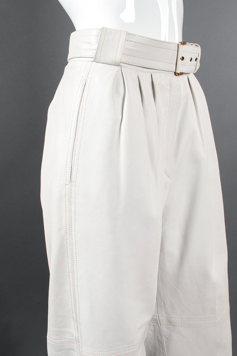 Vintage Loewe Belted Leather Pleat Pant – Recess