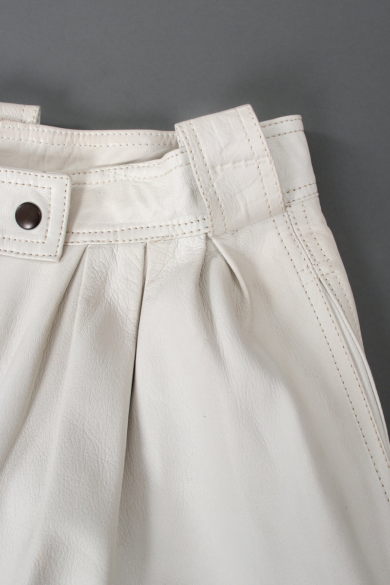 Vintage Loewe Belted Leather Pleat Pant hanger indent at Recess Los Angeles