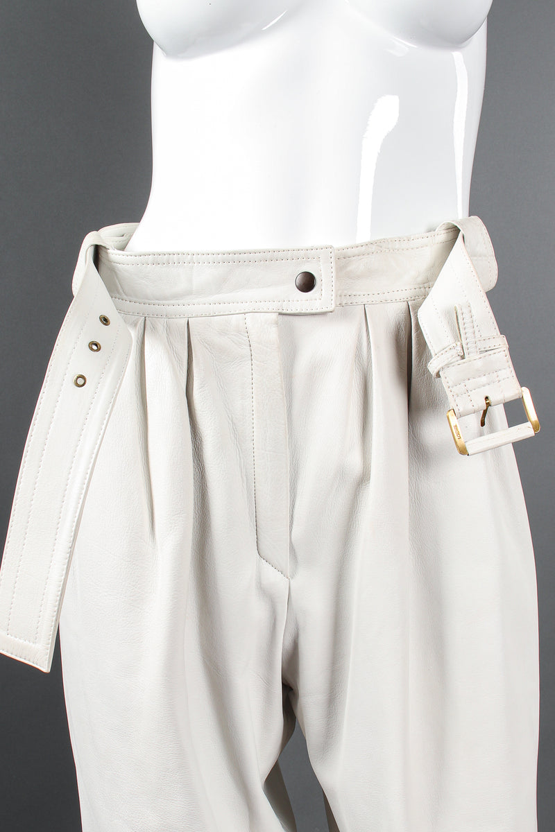 Vintage Loewe Belted Leather Pleat Pant – Recess