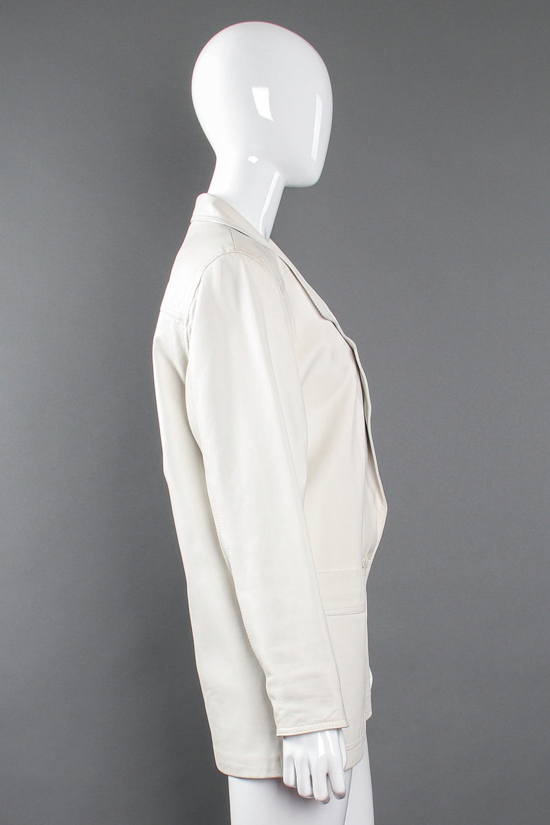 Vintage Loewe Leather Lab Jacket on Mannequin side at Recess Los Angeles