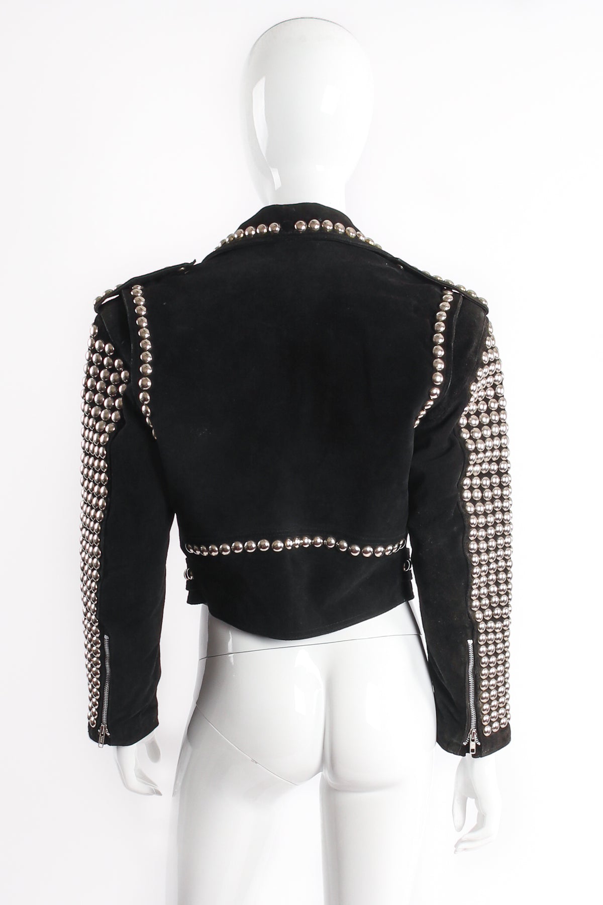 Vintage London Leatherwear Studded Suede Moto Jacket – Recess