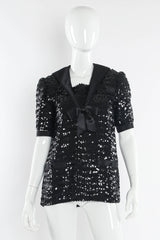 Vintage Lorcan Mullany Sequin Sailor Top mannequin front @ Recess LA