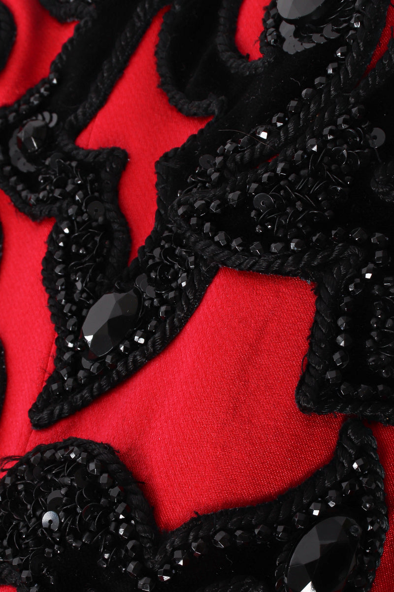 Vintage Raspberry Uniquely Sculpted Ball Gown beading crop at Recess LA